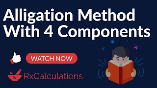 Alligation Method With 4 Components  StepbyStep Guide [upl. by Alberto]