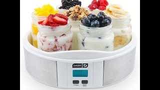 Dash Yogurt Maker with Seven Jars Chrome [upl. by Akcimahs]