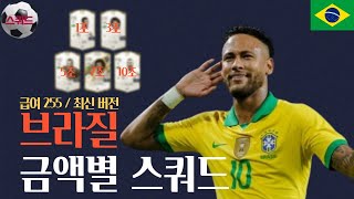 브라질 1조부터 10조까지 금액별 스쿼드 급여255 최신 버전 FC온라인피파4 [upl. by Ruprecht]