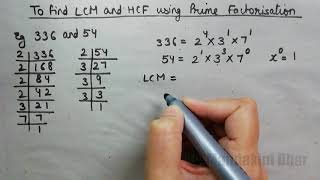 LCM and HCF using Prime Factorisation [upl. by Nylad]