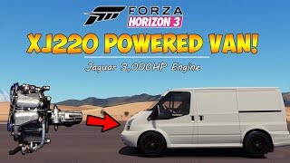 Forza Horizon 3  Remaking The XJ220 POWERED TRANSIT VAN Dev Mods [upl. by Tacy]