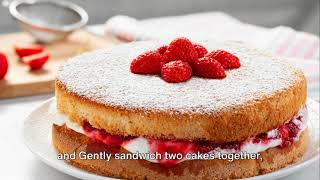 How to Make Quick and Easy GlutenFree Mini Victoria Sponge Cake [upl. by Kidd582]