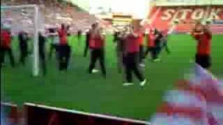 Stoke City FC Promotion Parade Britannia Stadium Premiership [upl. by Relyhs793]