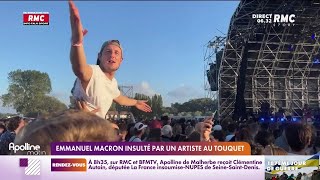 Emmanuel Macron insulté par un artiste au Touquet Music Beach festival [upl. by Pasol]