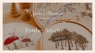 Feather Stitch Embroidery Stitch Tutorial [upl. by Alleinad]