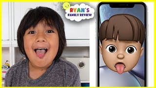 NEW Memoji iPhone Custom Animoji of yourself with Ryans Family Review [upl. by Jeroma]