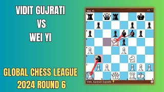 The Game That Shocked Everyone  Vidit Defeats Wei Yi in GCL 2024 chess chessgame [upl. by Adlei]