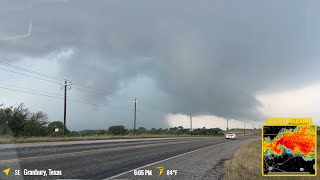 Tracking Supercell Storm Near Granbury TX  Live As It Happened  52424 [upl. by Brookner]