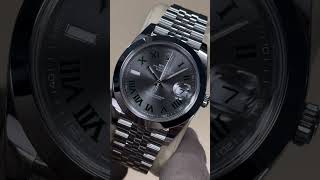 Rolex Datejust 41 Rhodium Yeşil Romen Rakamlı Dalgasız Bezel Eta Makine  Otomatik  Genesis Saat [upl. by Huesman]