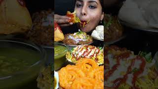 ASMR Eating Spicy Pani PuriSamosaChicken MomosJalebi South Indian Street Food ASMR Eating Mukbang [upl. by Engel297]