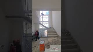 إنهاء تركيب الواجهات الزجاجيه كيرتن وولCurtain Wall مع زجاج دبل سماكته24مم لفيلا خاصه بالرياض [upl. by Yr]