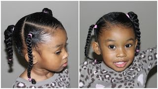 Easy Hairstyle for Kids  Hairstyles for Curly Hair [upl. by Rahs]