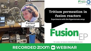 Tritium permeation in fusion reactors  Floriane Leblond [upl. by Ardeth310]