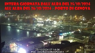 122 25102024 Timelapse del Porto di Genova Italy [upl. by Eillah]