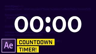 Countdown Timer with Expressions After Effects CC Tutorial [upl. by Eigger]