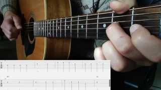 Worried Man Blues Beginner Flatpicking Guitar Lesson Free TAB [upl. by Norty]