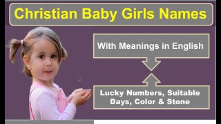 Christian Baby Girls Names with meaning  Biblical Girls names  Best Christian Names for Baby Girls [upl. by Radferd848]