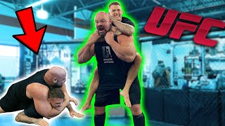 UFC FIGHTER CHOKES OUT WORLDS STRONGEST MAN  DUSTIN POIRIER [upl. by Bunni]