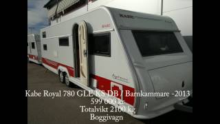 Husvagn Kabe Royal 780 GLE KS DB Barnkammare 2013 [upl. by Waynant829]