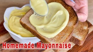 Easy Homemade Mayonnaise in 5mins NoFail  Uy sharoitida mayonez tayyorlash [upl. by Gytle]