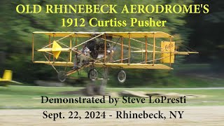 Old Rhinebeck Aerodrome 1912 Curtiss Pusher Flight Demo Sept 22 2024 by Steve LoPresti [upl. by Ogg]