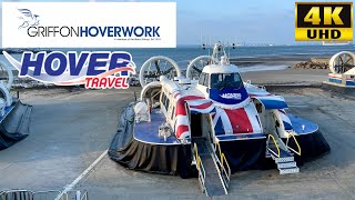 Hover Travel Ryde Isle Of Wight to Southsea Griffon Hoverwork 12000TD Hovercraft Island Flyer [upl. by Lazos]