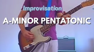 Improvisation AMinor Pentatonic Guitar Solo [upl. by Berthold276]