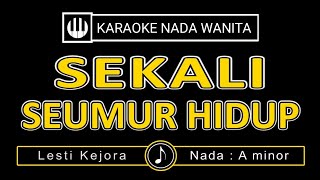 SEKALI SEUMUR HIDUP  KARAOKE NADA WANITA  LESTI KEJORA [upl. by Carlstrom]