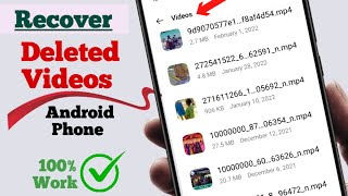 How to Recover Deleted Videos from Android Phone  Video Recovery App for Android [upl. by Gram]