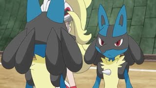 Ashs Lucario Meets Korrinas Lucario Again  English Subbed  Pokemon Journeys Episode 84 [upl. by Fry]