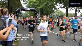 16092023 Bunerts Lichterlauf Regattabahn Duisburg Start des 5km Laufs [upl. by Raman]