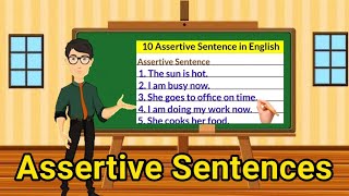 Assertive sentence  assertive sentence 10 examples  assertive sentence example  Negative Sentence [upl. by Maloy]