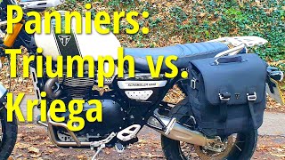 Triumph Scrambler Panniers vs Kriega [upl. by Anilat]