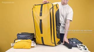 Обзор чемодана Samsonite PARADIVER LIGHT STRICTCABIN 121L ENG SUB [upl. by Yclek]