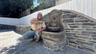 How to install a DIY Stone Wall for your backyard [upl. by Sidonnie]