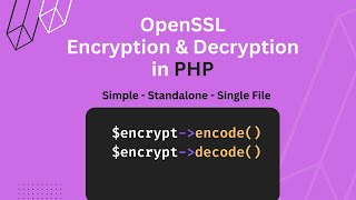 How To EncryptDecrypt String in PHP  PHP OpenSSL Tutorial For Beginners 2023 [upl. by Holmes219]