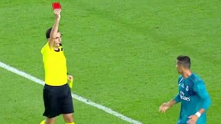 Ronaldo Fights Referee and Gets A Red Card for Diving [upl. by Schargel]