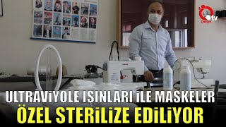 ULTRAVİYOLE IŞINLARI İLE MASKELER ÖZEL STERİLİZE EDİLİYOR [upl. by Wrand]