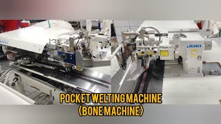 JUKI APW 895  POCKET WELTING MACHINE REVIEW BONE POCKET MACHINE  FULL REVIEW [upl. by Suirtemid]