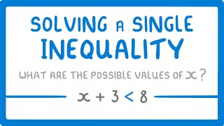 GCSE Maths  Solving Algebraic Inequalities with 1 Inequality Sign Inequalities Part 2 57 [upl. by Lucila]