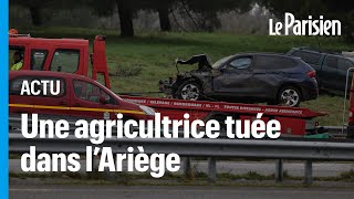 Colère des agriculteurs  une manifestante tuée sur un point de blocage dans lAriège [upl. by Waterer]