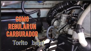 Como regular mínimo en un carburador  subir o bajar RPM Torito bajaj crom z [upl. by Len]