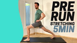 5 MIN PreRun Stretching Routine [upl. by Hobbie]