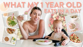 WHAT MY 1 YEAR OLD EATS IN A DAY  Easy and Healthy Meal Ideas for a Toddler [upl. by Arayk]