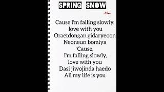 Spring Snow song lyrics10cm springsnow 10cm shorts viral songslyrics songs lyrics trending [upl. by Perkins]