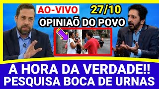 AOVIVO PESQUISA BOULOS X NUNES QUEM VAI SER ELEITO EM SP OPINIÃO DO POVO HORA DA VERDADE 2710 [upl. by Friday914]