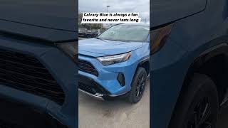 Check out the stunning Cavalry Blue on this 2024 Toyota RAV4 Hybrid toyota [upl. by Neelyaj889]