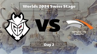 HLE vs G2 Highlights  Worlds Swiss Stage 2024  Hanwha Life vs G2 Esports [upl. by Lejna]