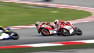 MotoGP™ Sepang 2014 – Best overtakes [upl. by Yeleek]