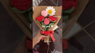 Our best selling Crochet flower bouquet ❤️ shortvideo shorts crochet handmade gift [upl. by Enyahs]